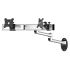 Dual VESA Wall Mount Oval or Straight w/ Quick Release Dual Arm