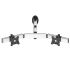 Dual VESA Wall Mount Oval or Straight w/ Quick Release Dual Arm
