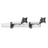 Dual VESA Wall Mount Quick Release Two Orientations w/ Spring Arms