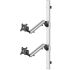 Dual VESA Wall Mount Quick Release Two Orientations w/ Spring Arms