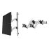Dual VESA Wall Mount Quick Release Two Orientations w/ Spring Arms