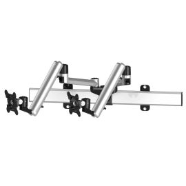 Dual Full Motion Wall Mount Quick Release w/ Simultaneous Slider