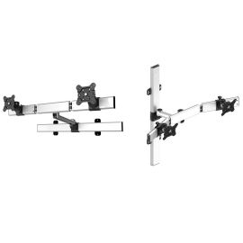 Dual VESA Wall Mount Oval or Straight w/ Quick Release & Single Arm