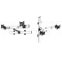 Dual VESA Wall Mount Oval or Straight w/ Quick Release & Single Arm