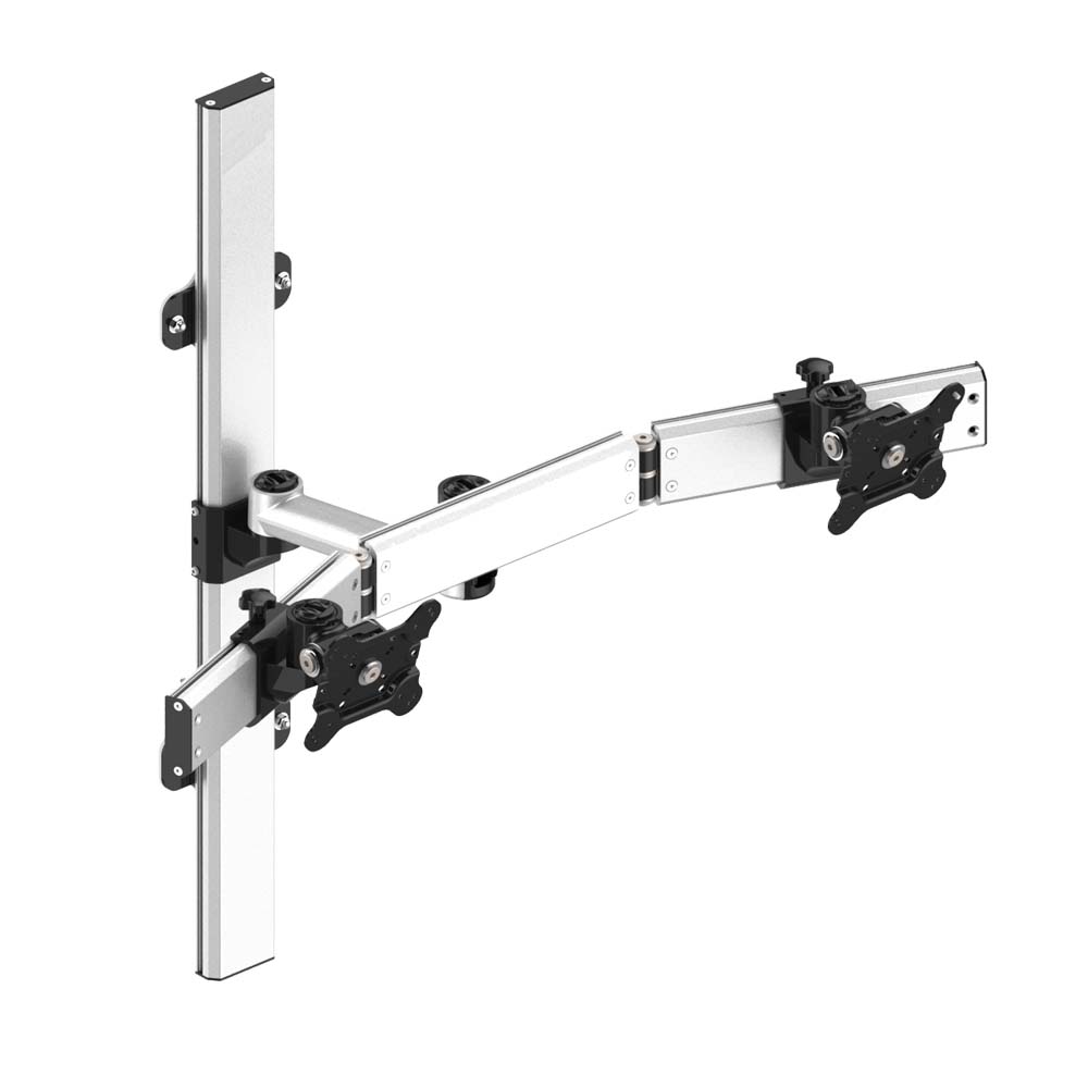 Dual VESA Wall Mount Oval or Straight w/ Quick Release & Single Arm