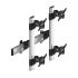 VESA Wall Mount for 4 Monitors 2x2 Quick Release Two Orientations