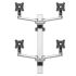 VESA Wall Mount for 4 Monitors 2x2 w/ Quick Release & Dual Arms