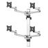 VESA Wall Mount for 4 Monitors 2x2 w/ Quick Release & Dual Arms