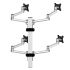 VESA Wall Mount for 4 Monitors 2x2 w/ Quick Release & Dual Arms