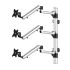 Triple Monitor Wall Mount Stacking w/ Full Motion Arms