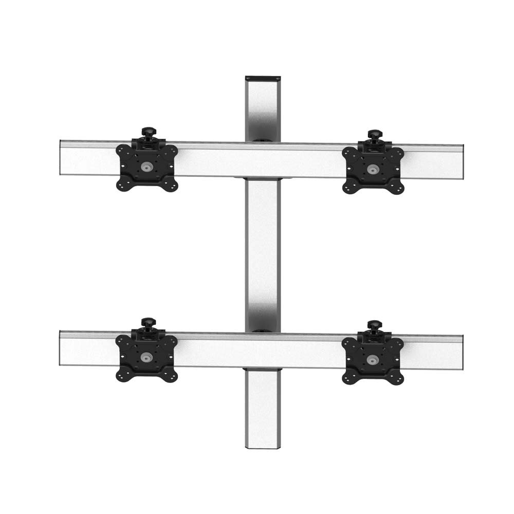 VESA Wall Mount for 4 Monitors 2x2 Low Profile w/ Quick Release