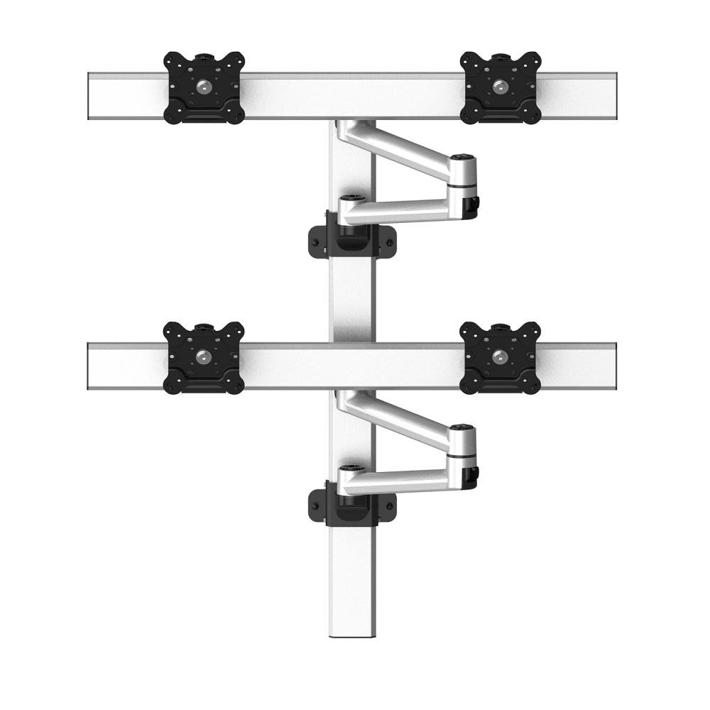 VESA Wall Mount for 4 Monitors 2x2 w/ Quick Release