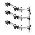 VESA Wall Mount for 6 Monitors 2x3 w/ Quick Release & Double Arms