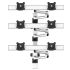 VESA Wall Mount for 6 Monitors 2x3 w/ Quick Release & Double Arms