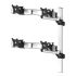 VESA Wall Mount for 4 Monitors Oval or Straight w/ Quick Release