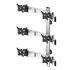 VESA Wall Mount for 6 Monitors 2x3 Quick Release Oval or Straight