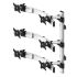 VESA Wall Mount for 6 Monitors 2x3 Oval or Straight w/ Quick Release