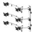 VESA Wall Mount for 6 Monitors 2x3 Quick Release w/ Dual Arms