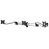 3 Monitor Wall Mount Low Profile w/ Spring Arm Quick Release