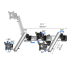 3 Monitor Wall Mount Low Profile w/ Spring Arm Quick Release
