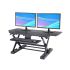 Sit-Stand Desk Converter - Dynamically Height Adjustable Wood Color