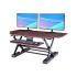 Sit-Stand Desk Converter - Dynamically Height Adjustable Wood Color