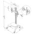 42 to 65" TV Cart - Mobile & Rotates for Portrait or Landscape