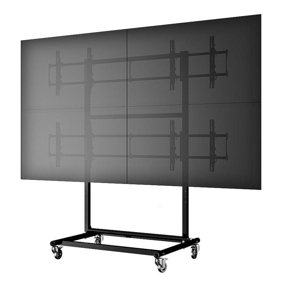 46 to 60" 2X2 Video Wall Mount w/ Wheels - Micro Adjustable