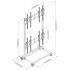 46 to 60" 2X2 Video Wall Mount w/ Wheels - Portrait