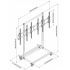 46 to 55" 3X1 Video Wall Mount w/ Wheels - Micro Adjustable