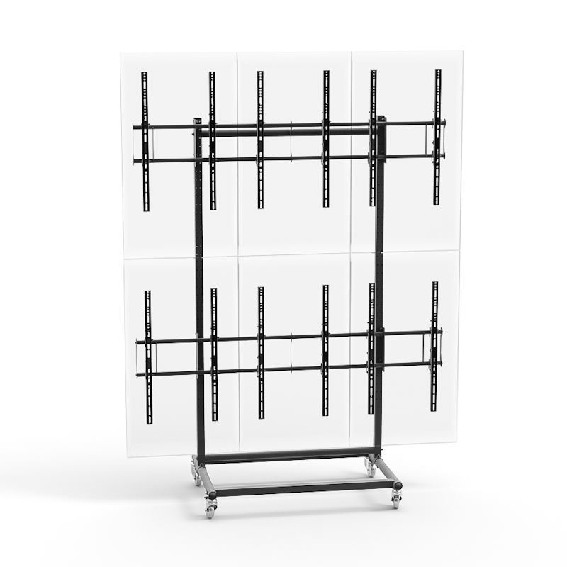 32 to 56" 3X2 Video Wall Mount w/ Wheels - Micro Adjustable