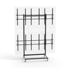 32 to 56" 3X2 Video Wall Mount w/ Wheels - Micro Adjustable