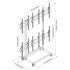 32 to 56" 3X2 Video Wall Mount w/ Wheels - Micro Adjustable