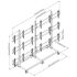 55" 3X3 Video Wall Mount w/ Wheels - Micro Adjustable
