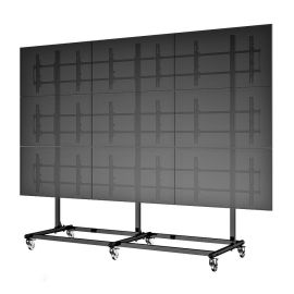 55" 3X3 Video Wall Mount w/ Wheels - Micro Adjustable