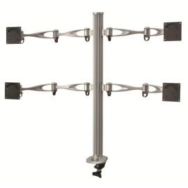 Quad Monitor Stand 2X2 w/ Full Swing Arms
