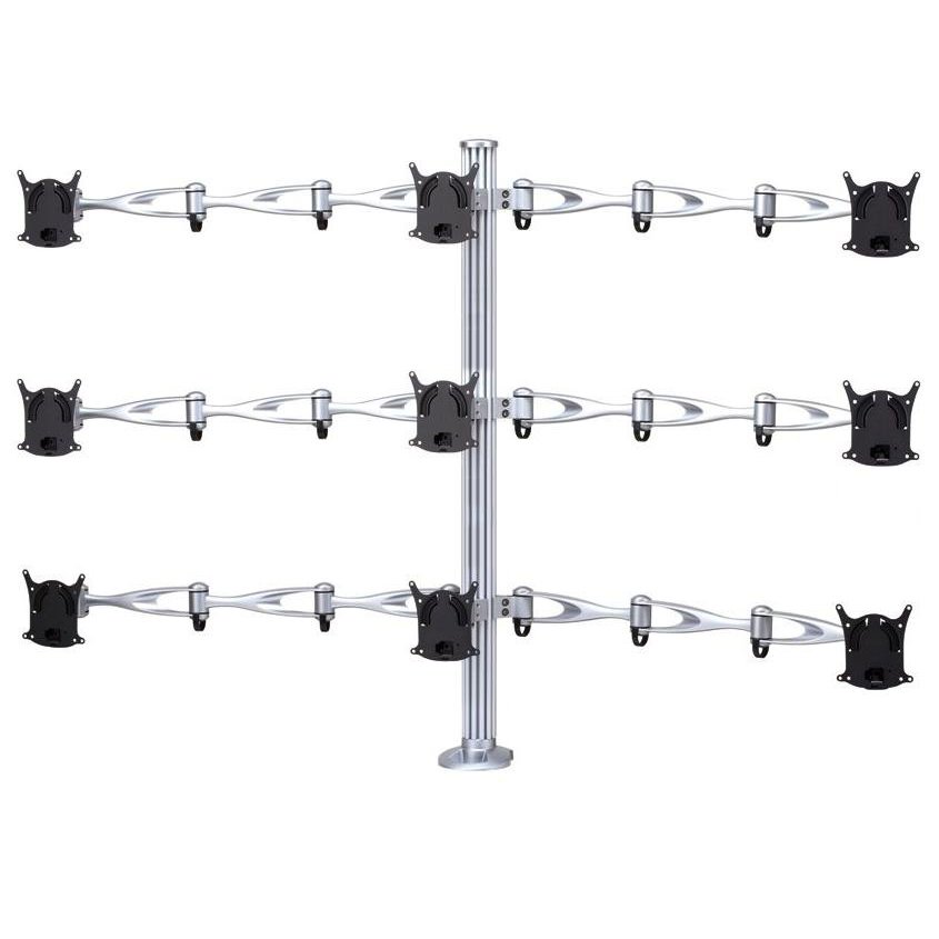 9 Monitor Stand w/ Full Swing Arms