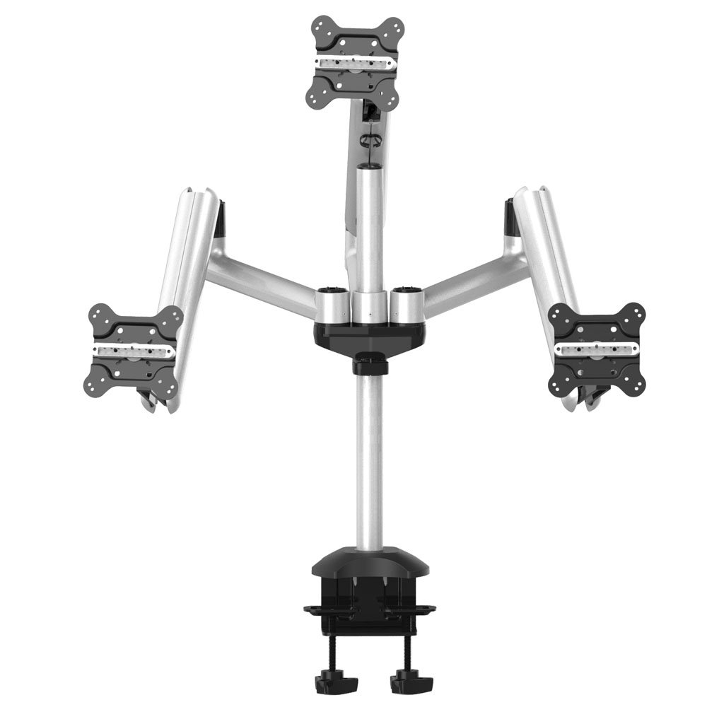 Triple Monitor Desk Mount for Apple Full Motion w/ Quick Release