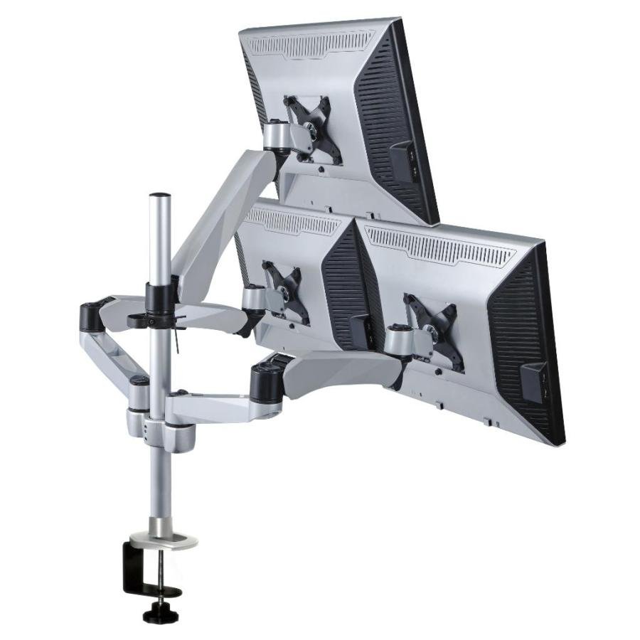 Triple Monitor Stand | Quick Release | LCD Mount | Desk Mount