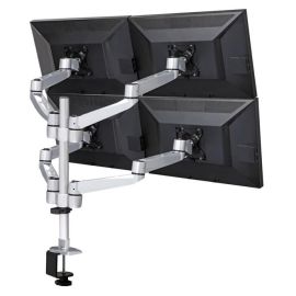 Quad Monitor Stand w/ Swiveling Arms & Quick Release