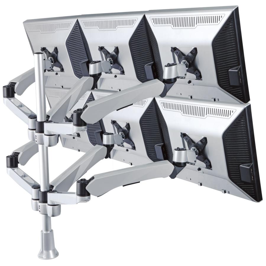 6 Monitor Stand 3x2 w/ Quick Release & 6 Spring Arms