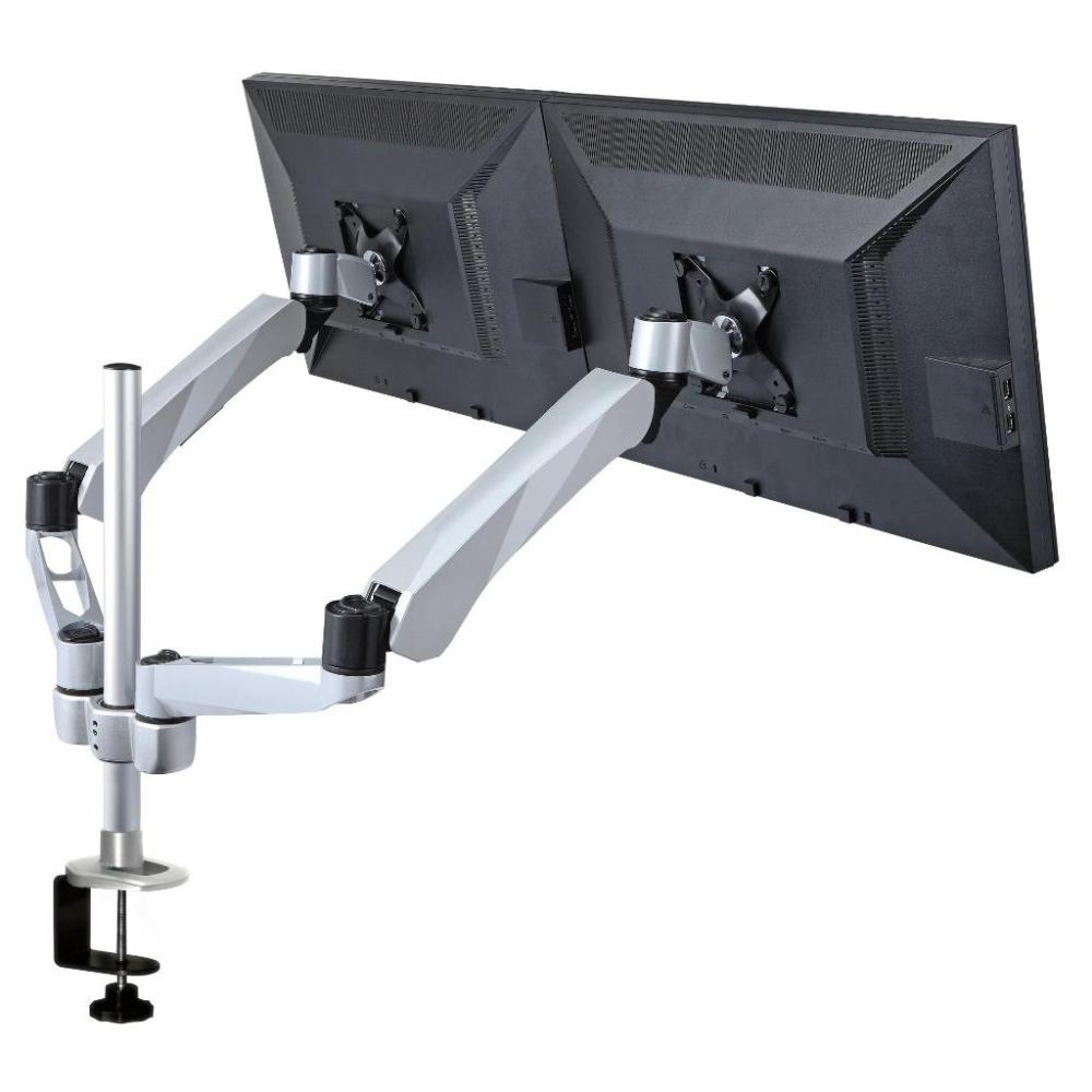 Dual Monitor Stand w/ Spring Arm & Quick Connect