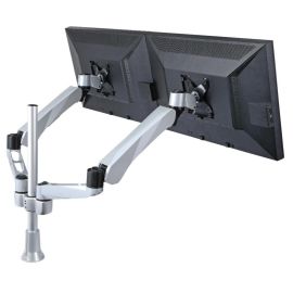 Dual Monitor Stand w/ Spring Arm & Quick Release