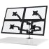 Quad Monitor Stand 2X2 w/ Spring Arms Black