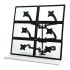6 Monitor Stand 2X3 w/ Spring Arms Black