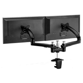 Dual Monitor Stand - Expandable w/ Spring Arms Black