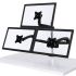 Triple Monitor Desk Mount w/ Spring Arms Black