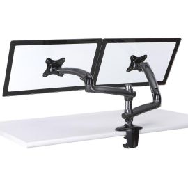 Dual Monitor Stand w/ Spring Arms Dark Gray