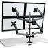 Quad Monitor Stand 2X2 w/ Spring Arms Dark Gray