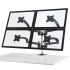 Quad Monitor Stand 2X2 w/ Spring Arms Dark Gray
